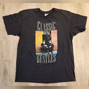 Vintage Double Sided Beatles Band T Shirt Mens Size XL Single Stitch Made in USA